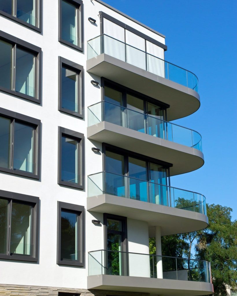 Modern apartment building